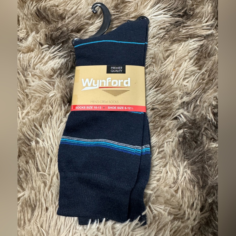 Ford Men's Black and Blue Casual Socks